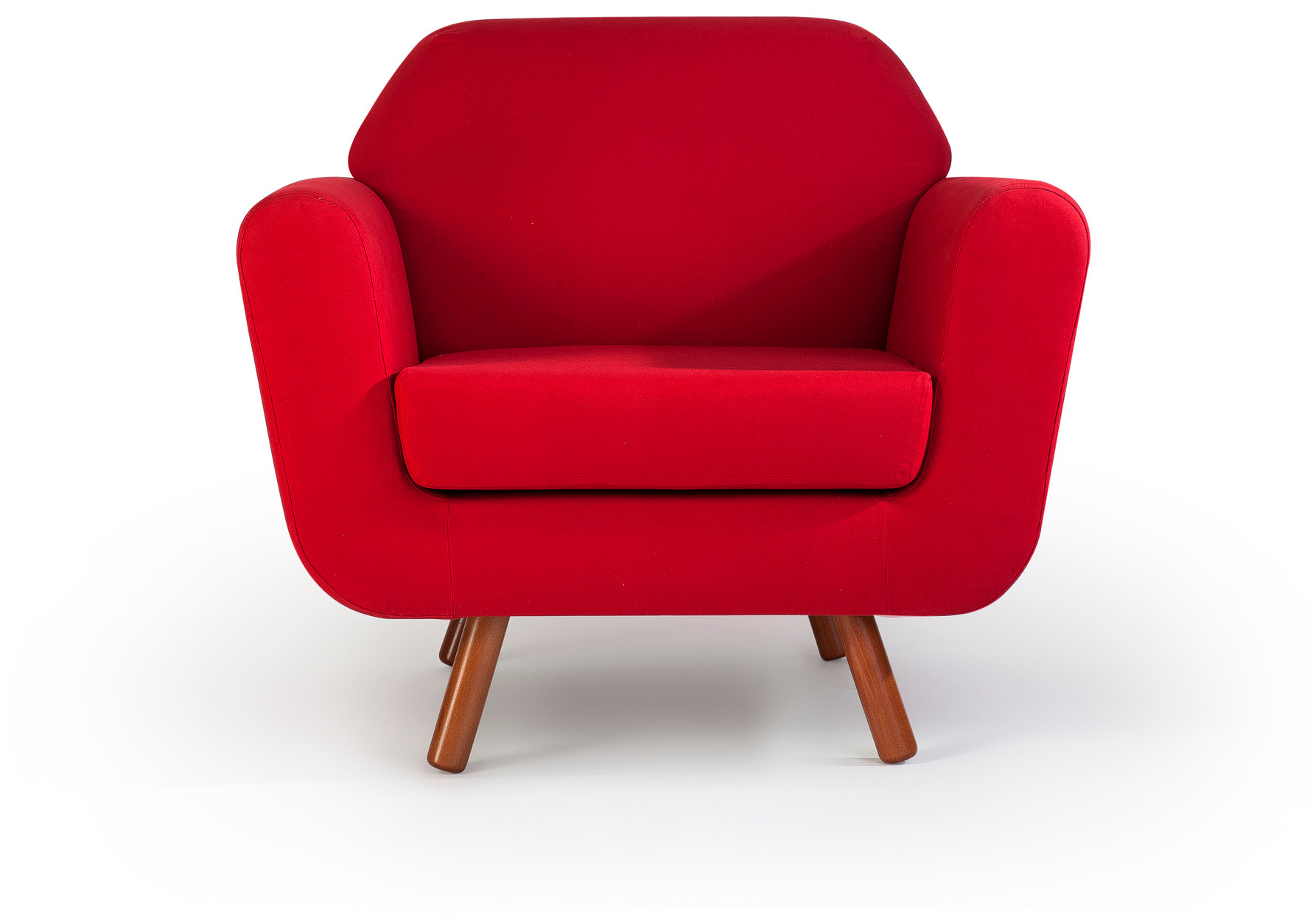 A red armchair